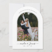 Wildblume Spring Foto Hochzeit Einladung (Rückseite)