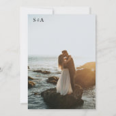 Wildblume Spring Foto Hochzeit Einladung (Rückseite)