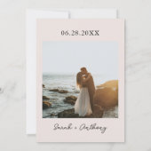 Wildblume Spring Foto Save the Date Card Einladung (Rückseite)