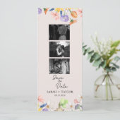 Wildblume Spring Foto Strippen Save the Date Karte (Stehend Vorderseite)