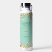 Wildblume Spring Garden Bibel Verse Personalisiert Trinkflasche (Vorne)