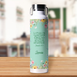 Wildblume Spring Garden Bibel Verse Personalisiert Trinkflasche