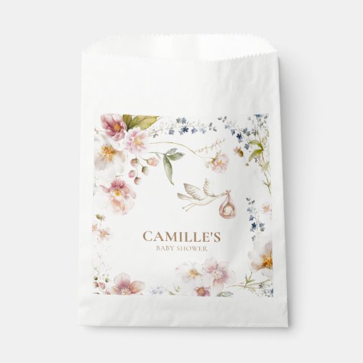 Wildblume Spring Girl Babydusche Geschenktütchen (Vorderseite)