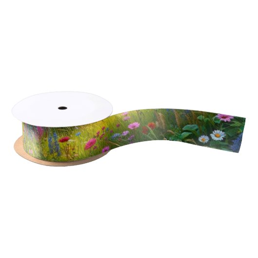 Wildblume Spring Meadow Craft Ribbon Satinband (Spule)