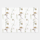 Wildblume Spring Meadow Florals Wrapping Paper Geschenkpapier Set (Vorderseite)