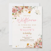 Wildblume Spring Meadow Garden Geburtstagsparty Einladung (Vorderseite)