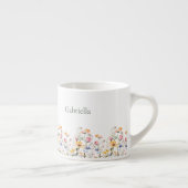 Wildblume Spring Meadow Valentinstag Espressotasse (Rechts)