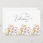 Wildblume Spring Meadow Valentinstag Feiertagskarte (Vorne/Hinten)