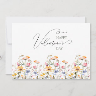 Wildblume Spring Meadow Valentinstag Feiertagskarte