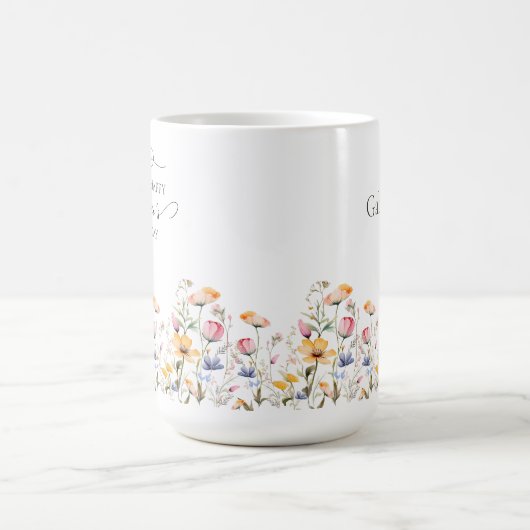 Wildblume Spring Meadow Valentinstag Kaffeetasse (Mittel)