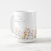 Wildblume Spring Meadow Valentinstag Kaffeetasse (Vorderseite Links)