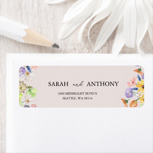 Wildblume Spring Return Address Label (Insitu)