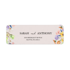 Wildblume Spring Return Address Label