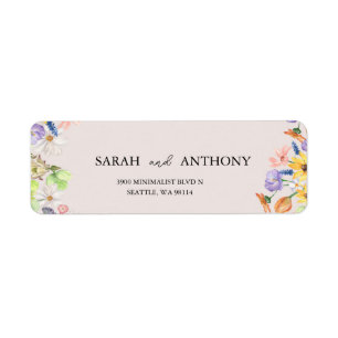 Wildblume Spring Return Address Label