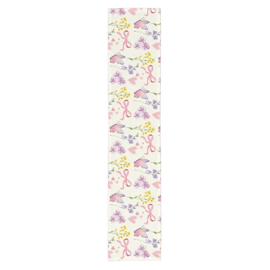 Wildblume Spring Table Runner Kurzer Tischläufer (Vorderseite)