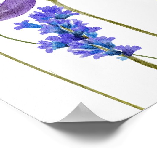 Wildblume Spring Time Baby Dusche Begrüßungszeiche Poster (Ecke)