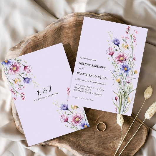 Wildblume Spring Watercolor Einladung