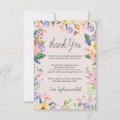 Wildblume Spring Watercolor Kinderdusche Danke (Vorderseite)