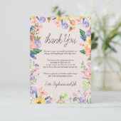 Wildblume Spring Watercolor Kinderdusche Danke (Stehend Vorderseite)