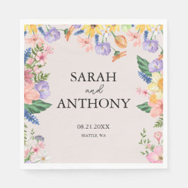 Wildblume Spring Wedding Napkins Serviette