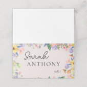 Wildblume Spring Wedding Platzkarte (Außenseite Aufgefaltet)