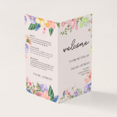Wildblume Spring Wedding Program Card (Vorderseite)