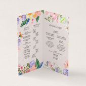 Wildblume Spring Wedding Program Card (Innenseite)