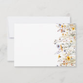 Wildblume Spring Wedding QR Code RSVP Karte (Rückseite)