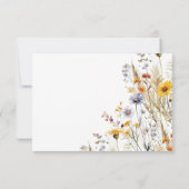 Wildblume Spring Wedding QR Code RSVP Karte (Rückseite)