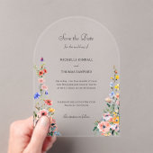Wildblume Spring Wedding Save the Date Acryleinladungen (Insitu (Handheld))