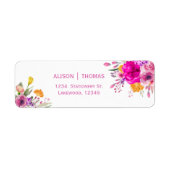 Wildblume Spring Wedding UAWG Rücksendeadresse (Vorne)