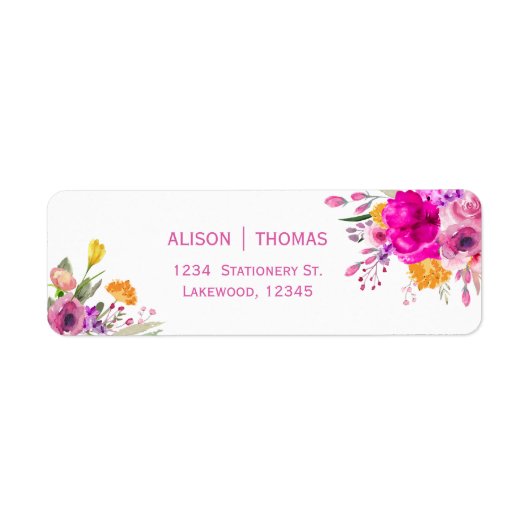 Wildblume Spring Wedding UAWG Rücksendeadresse (Vorne)