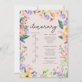 Wildblume Spring Welcome Letter & Timeline Card Einladung (Rückseite)