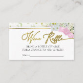 Wildblume Spring Wine Raffle Game Brautparty Begleitkarte (Vorderseite)