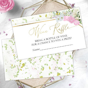 Wildblume Spring Wine Raffle Game Brautparty Begleitkarte