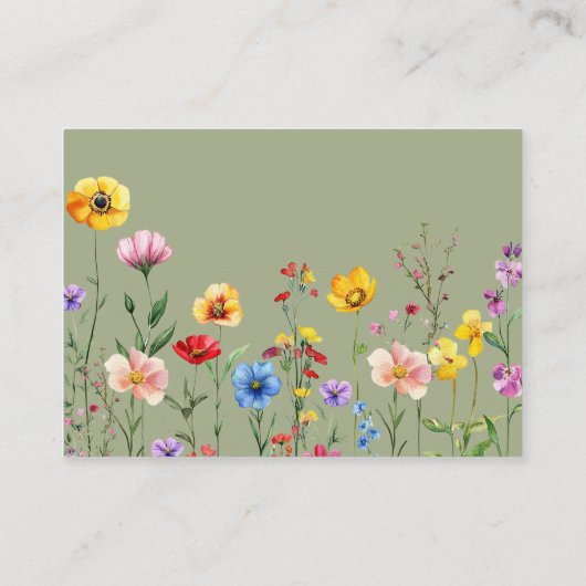 Wildblume spuckt Grün Baby in blutwaschenden Raffe Begleitkarte (Rückseite)