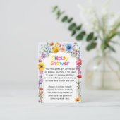 Wildblume spuckt Grün Baby in blutwaschenden Raffe Begleitkarte (Stehend Vorderseite)