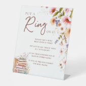 Wildblume Storybook Boho Setzen Sie einen Ring auf Sockelschild (Vorderseite)