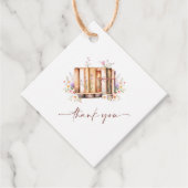 Wildblume Storybook Ein neues Kapitel Brautparty Geschenkanhänger (Vorderseite)