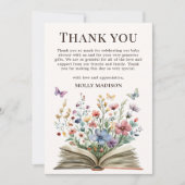 Wildblume Storybook Kinderdusche Danke Karte (Vorderseite)