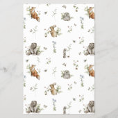 Wildblume Strawberry Baby Dusche Bingo Spiel Flyer (Hinten)