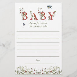 Wildblume Strawberry Kinderdusche Kinderbetreuung Flyer