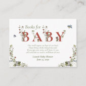 Wildblume Strawberry Summer Baby Book Request Begleitkarte (Vorderseite)
