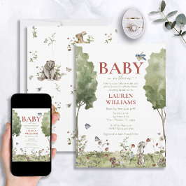 Wildblume Strawberry Summer Baby in Blütendusche Einladung