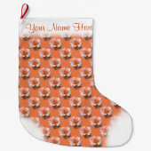 Wildblume Strumpf Personalisieren Weihnachten Stru Großer Weihnachtsstrumpf (Vorderseite)