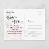 Wildblume Summer Boho Save the Date Hochzeit Ankündigungspostkarte (Rückseite)
