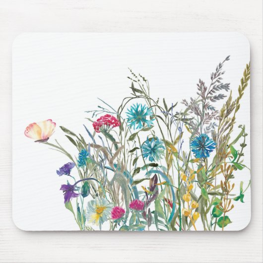 Wildblume Summer Mouse Pad floral Botanisch Mousepad (Vorne)