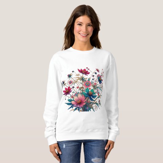Wildblume Sweatshirt (Vorne ganz)