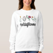 Wildblume Sweatshirt für Frauen Blumendruck (Vorderseite)