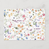 Wildblume Sweet 16 Quinceanera Save the Date Ankündigungspostkarte (Rückseite)